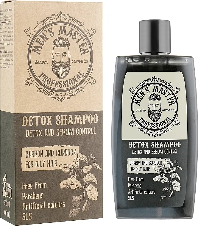 Men's Master Detoks šampon 'Ugalj i čičak'