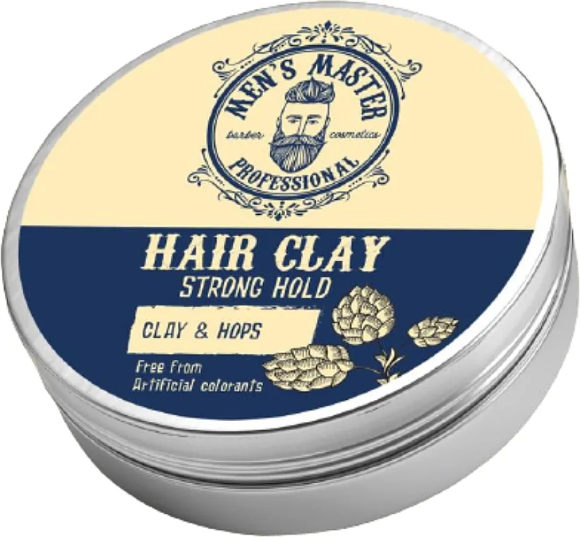 Men's Master Hair Clay Strong Hold Pasta za stilizovanje kose "Clay &amp; Hops", snažno učvršćujuća
