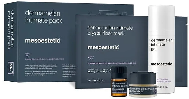 Mesoestetic Dermamelan Intimate Pack Set za posvetljivanje intimnih oblasti, 6 proizvoda