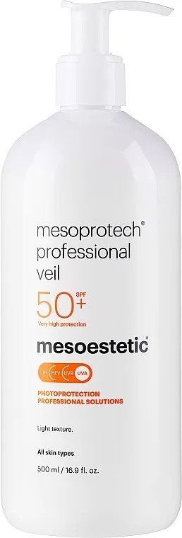 Mesoestetic Mesoprotech Professional Veil SPF 50+ Hidratantna krema za sunčanje sa dispenzerom