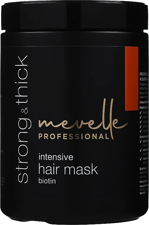 Mevelle Strong &amp; Thick Intensive Hair Mask Biotin Učvršćujuća maska za kosu