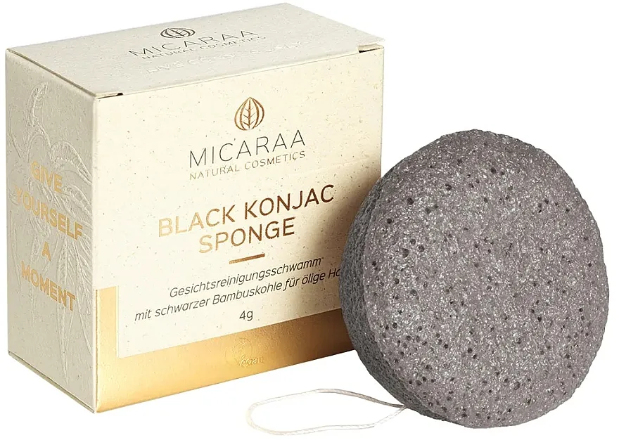 Micaraa Black Konjak Sponge Konjac spužva s ugljenom
