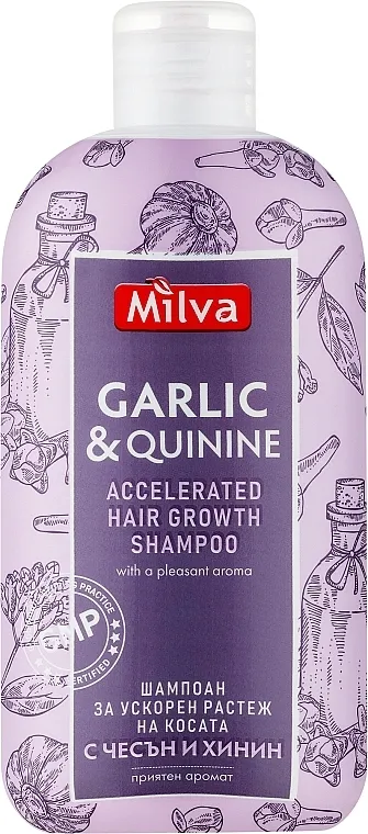 Milva Garlic Extract and Quinine Hair Growth Shampo Set