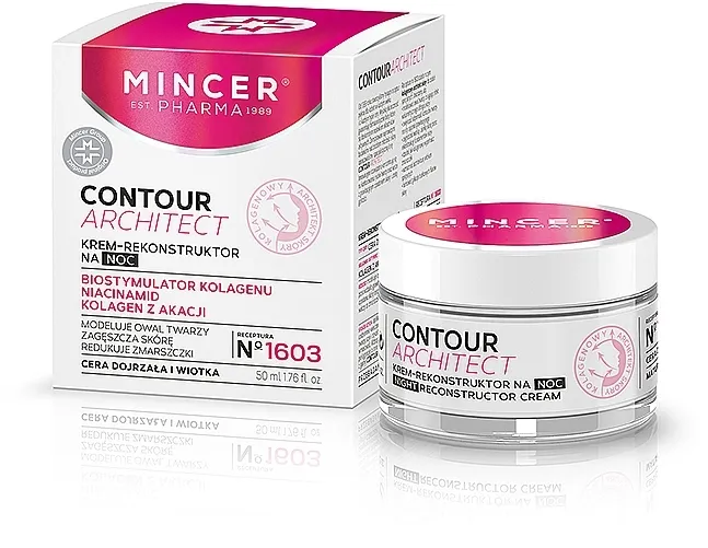 Mincer Pharma Contour Architect Night Cream SPF15 N1603 Noćna krema-rekonstruktor za lice