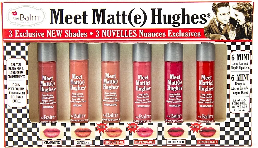 Mini set mat ruževa theBalm Meet Matt(e) Hughes 6 Mini Kit (lipstick/6x1.2ml)