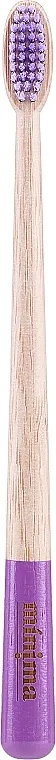 Minima Organics Bamboo Toothbrush Medium Bambusova četkica za zube, ljubičasta