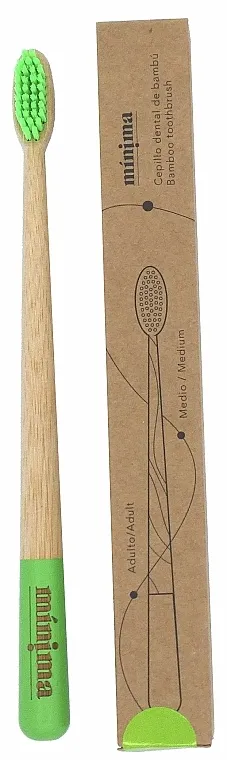 Minima Organics Bamboo Toothbrush Medium Četkica za zube od bambusa srednja, zelena