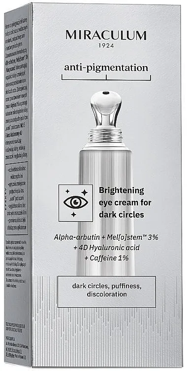 Miraculum Anti-Pigmentation Brightening Eye Cream For Dark Circles Krema za posvetljivanje kože ispod očiju protiv tamnih krugova