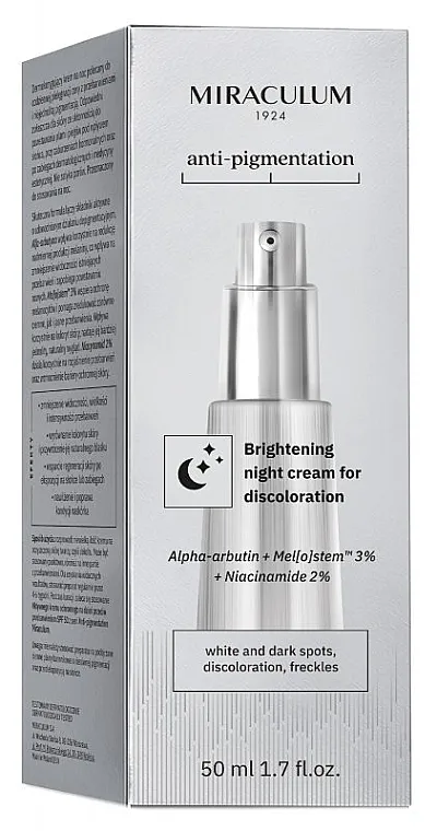 Miraculum Anti-Pigmentation Brightening Night Cream For Discoloration Osvetljujuća noćna krema za hiperpigmentaciju