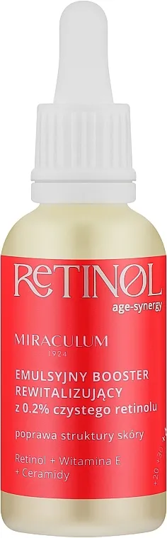 Miraculum Retinol Age-Synergy Emulsion Revitalizing Booster With 0.2% Pure Retinol Emulzioni booster za revitalizaciju sa 0,2% čistog retinola