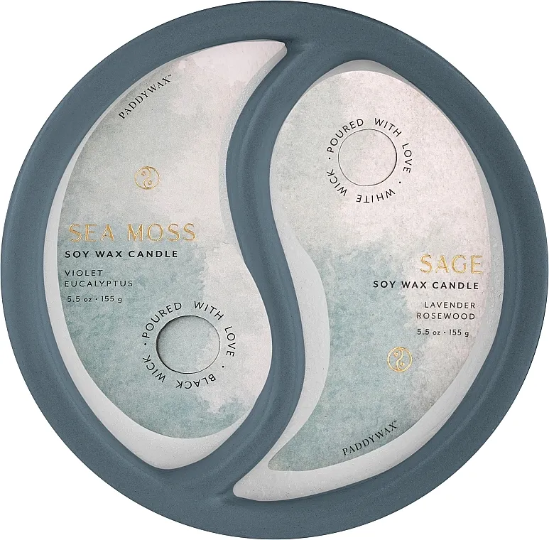 Mirisna svijeća Paddywax Yin Yang Sea Moss &amp; Sage