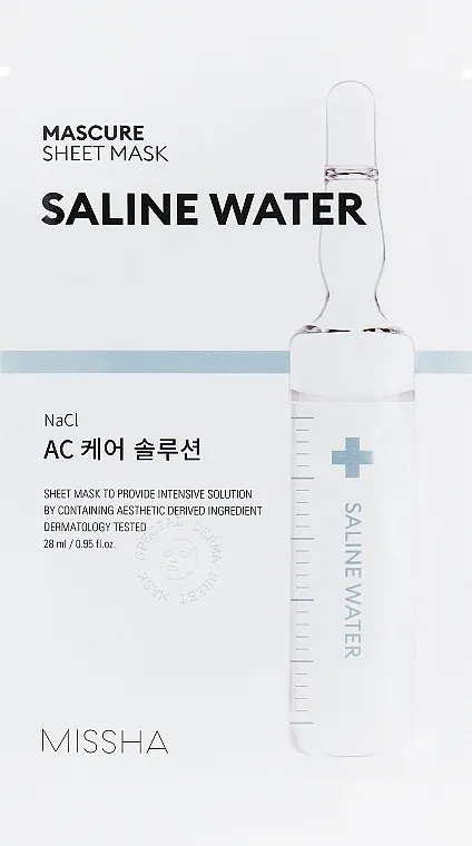 Missha Mascure AC Care Solution Sheet Mask Saline Water Hidratantna maska za lice s ekstraktom slane vode