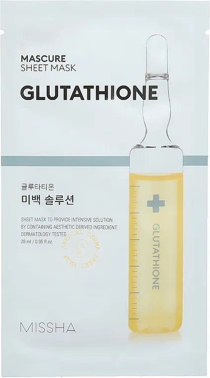 Missha Mascure Whitening Solution Sheet Mask Maska za posvjetljivanje s glutationom