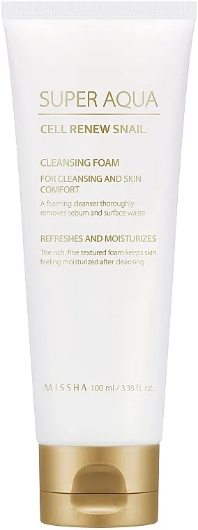 Missha Super Aqua Cell Renew Snail Cleansing Foam Pjena za čišćenje s ekstraktom puža