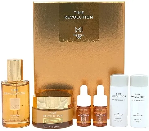 Missha Time Revolution Primestem100 Kit Set protiv starenja za negu lica, 6 proizvoda