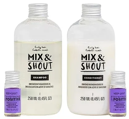 Mix &amp; Shout Protector (sham/250ml + condit/250ml + ampoul/2x5ml) Set za kovrdžavu kosu