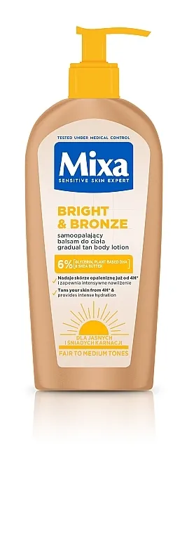 Mixa Bright &amp; Bronze Gradual Tan Body Lotion Samopotamnjivanje losion za telo