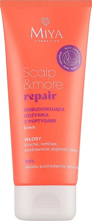 Miya Cosmetics Scalp &amp; More Repair Conditioner Obnavljajući regenerator za kosu sa peptidima
