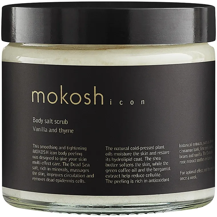 Mokosh Cosmetics Body Salt Scrub Vanilla &amp; Thyme Piling za telo "Vanila i majčina dušica"