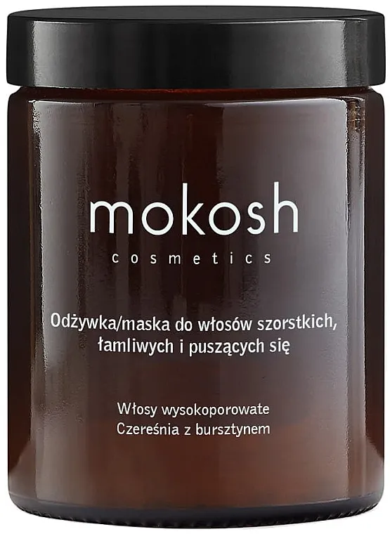 Mokosh Cosmetics Conditioner-Mask For Rough, Brittle And Frizzy Hair Sweet Cherry &amp; Amber Regenerator i maska za grubu, lomljivu i kovrdžavu kosu "Višnja i ambra"