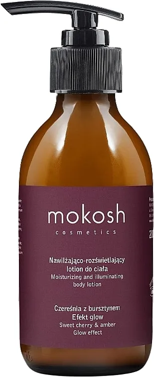 Mokosh Cosmetics Moisturizing and Illuminating Body Lotion Sweet Cherry &amp; Amber Hidratantni losion za tela sa efektom sjaja "Višnja i ćilibar"