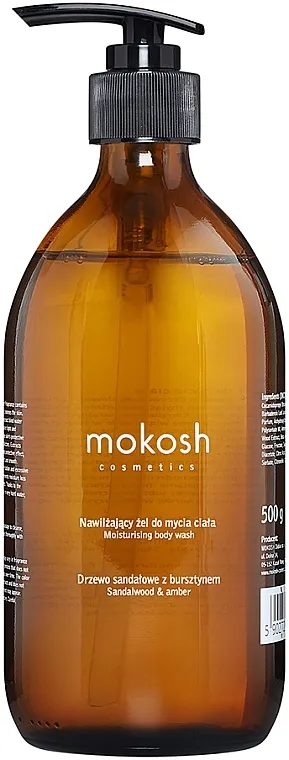 Mokosh Cosmetics Moisturizing Body Wash Sandalwood &amp; Amber Hidratantni gel za tuširanje "Sandalovina i ambergris"