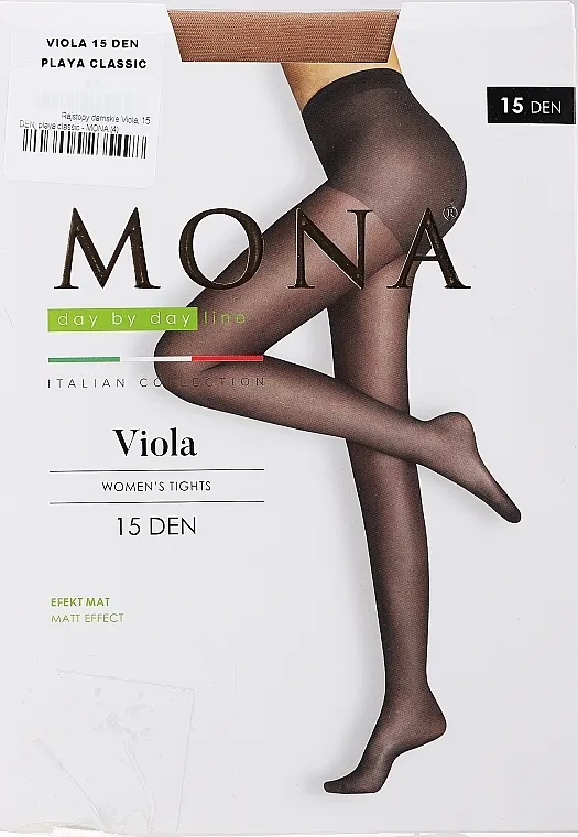 MONA Ženske čarape "Viola", 15 Den, playa classic