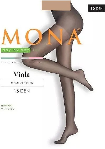 MONA Ženske hulahopke "Viola", 15 Den, antylopa