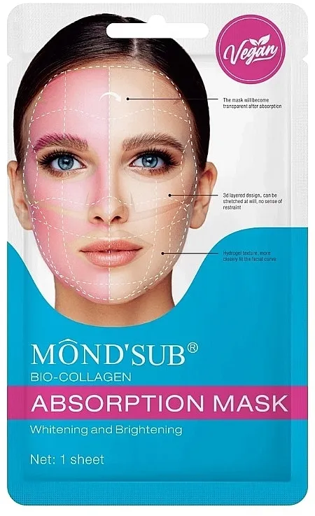 Mond'Sub Bio-Collagen Absorption Mask Whitening And Brightening Izbeljujuće i posvetljujuće maska za lice