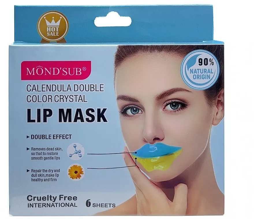 Mond'Sub Calendula Double Color Crystal Lip Mask Dvostruka kristalna maska za usne "Neven"