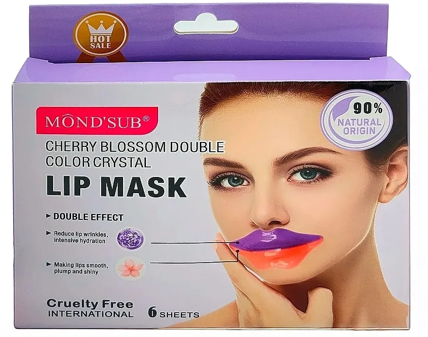 Mond'Sub Cherry Blossom Double Color Crystal Lip Mask Dvostruka kristalna maska za usne 'Cvatuća trešnja'
