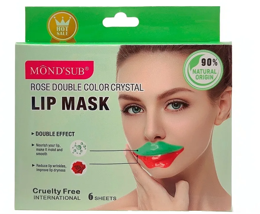 Mond'Sub Rose Double Color Crystal Lip Mask Dvostruka kristalna maska za usne 'Ruža'