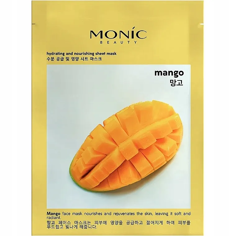 Monic Beauty Refreshed and Nourishing Sheet Mask Mango Maska u listu za lice sa ekstraktom manga