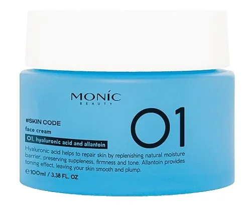 Monic Beauty #Skin Code 01 Hyaluronic Face Cream Duboko hidratantna krema za lice