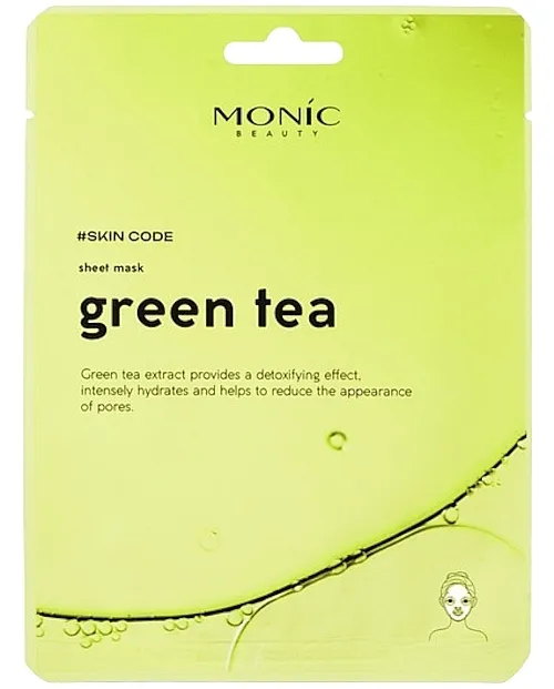 Monic Beauty #Skin Code Sheet Mask Green Tea Maska za lice od tkanine sa ekstraktom zelenog čaja