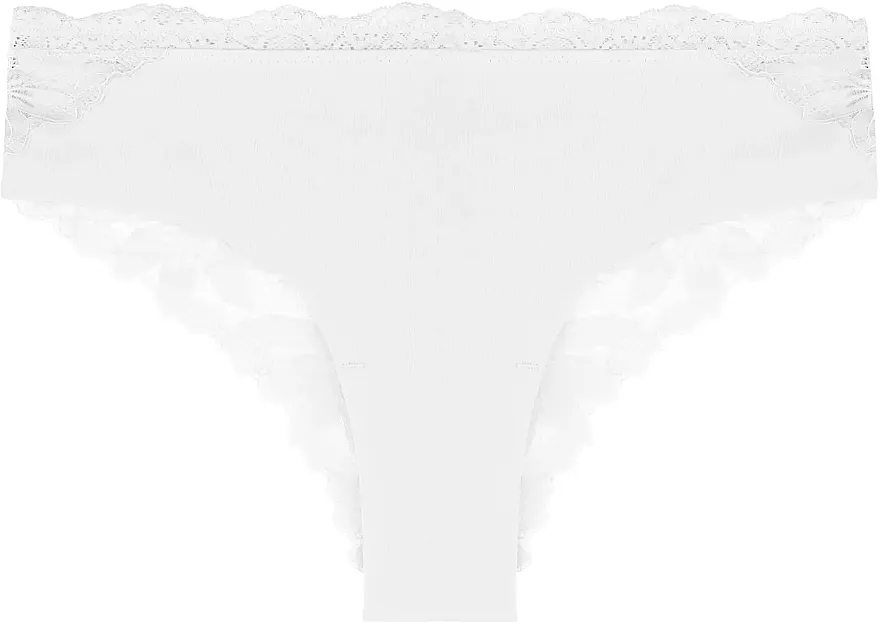 Moraj Ženske bikini gaćice sa čipkanom zadnjicom, bele