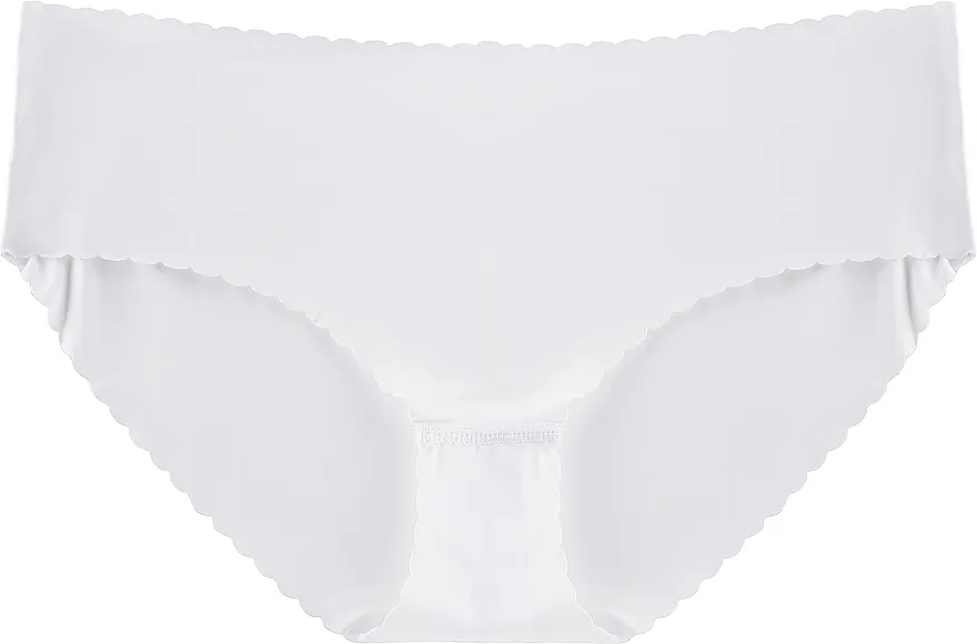 Moraj Ženske bikini midi gaćice, laserski izrezane, bele
