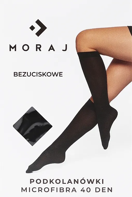 Moraj Ženske dokolenice od mikrofibera, 1 par, 40 den, nero