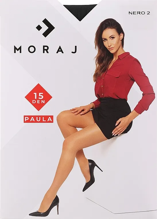 Moraj Ženske hulahopke Paula, 15 DEN, nero