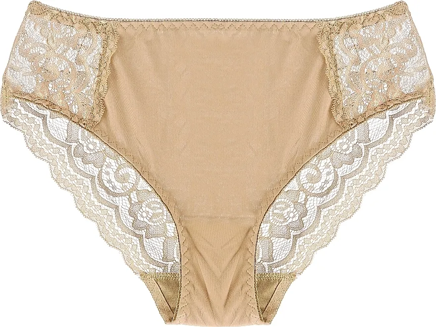 Moraj Ženski bikini sa mrežastom čipkom, bež