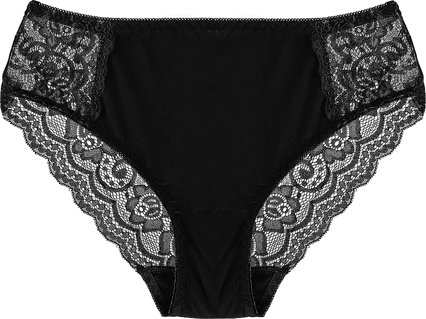 Moraj Ženski bikini sa mrežastom čipkom, crni