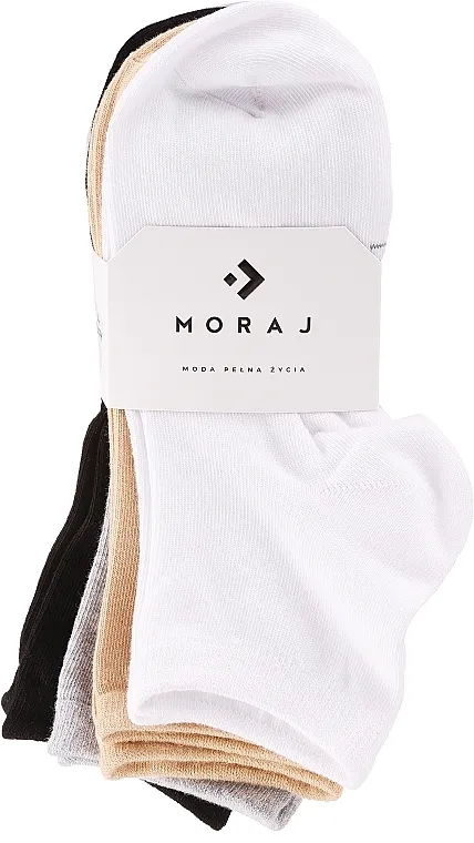 Moraj Set crne+ sive+ bež+ bele čarape