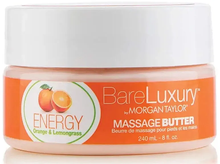 Morgan Taylor Bare Luxury Energy Orange &amp; Lemongrass Massage Butter Ulje za masiranje stopala i ruku "Pomorandža i limunska trava"