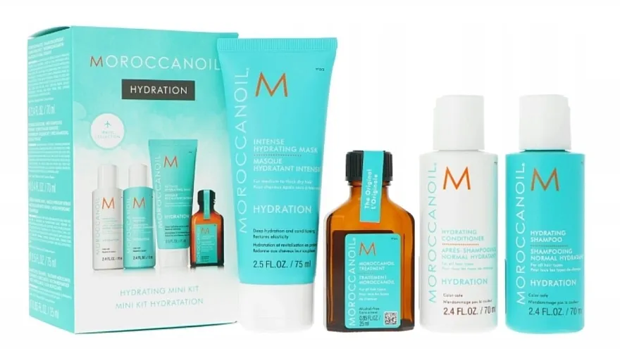 Moroccanoil Hydrating Mini Kit (oil/25ml + shm/70ml + cond/70ml + mask/75ml) Set