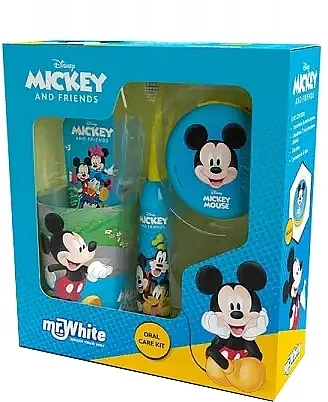 Mr. White Mickey Oral Set (toothbrush/1pcs + toothpaste/75ml + glass/1pcs + wall/1pcs)