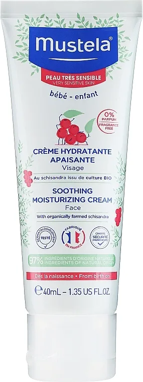 Mustela Bebe Face Soothing Moisturizing Cream Very Sensitive Skin Krema za lice