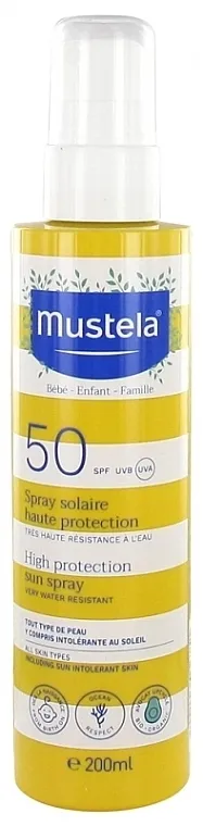 Mustela Bebe High Protection Sun Spray SPF 50 Sprej za zaštitu od sunca za lice i tijelo