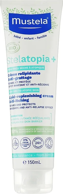 Mustela Stelatopia+ Organic Lipid-Replenishing Anti-Itching Cream Organska krema za obnavljanje lipida