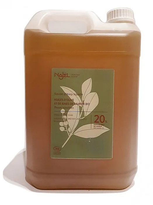 Najel Liquid Aleppo Soap (kanister) Tekući sapun Aleppo 20% lovorovo ulje
