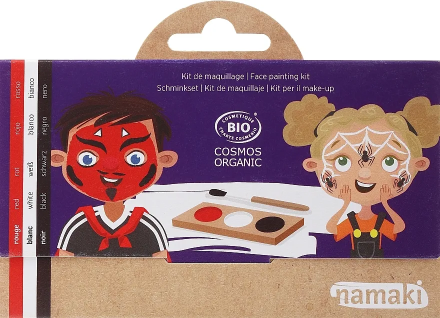 Namaki Devil &amp; Spider 3-Color Face Painting Kit (f/paint/7,5g + brush/1pc + acc/2pcs) Set